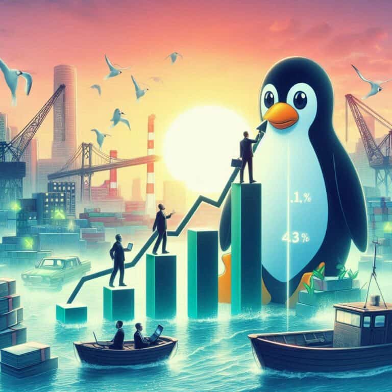 Linux cresce ancora: il market share torna sopra il 4%