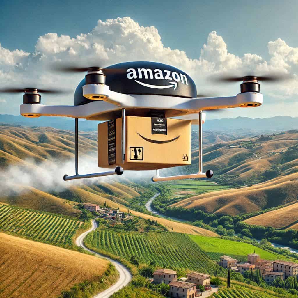 Il drone di Amazon vola in Abruzzo