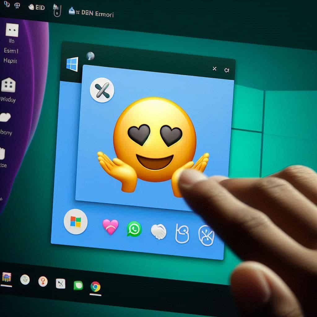 Windows 11: pulsante emoji nella barra delle applicazioni